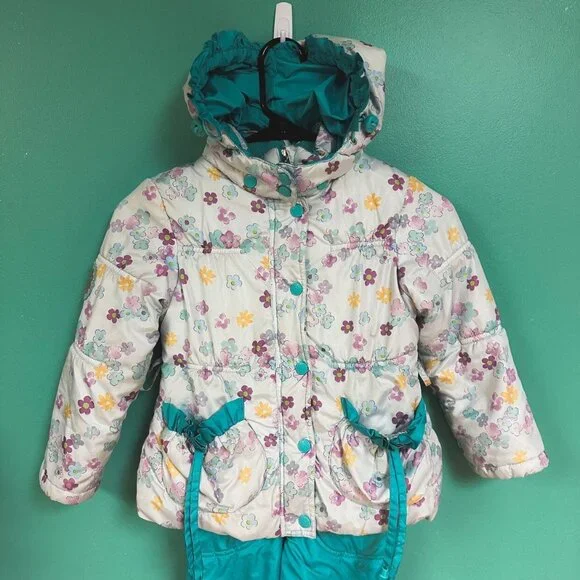 Kiko Girls 2-Piece Winter Coat & Snow Bib Set Size 4 - Picture 3 of 12